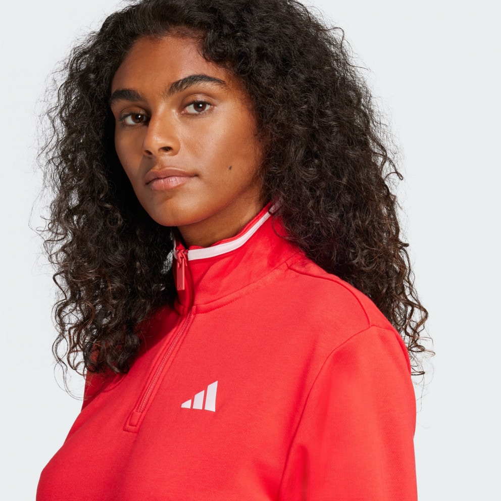 adidas sportswear Essentials Color Pop French Terry Crop Quarter-Zip