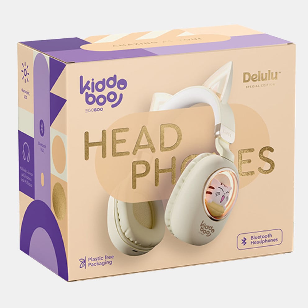 KIDDOBOO Delulu Bluetooth Headphones Gold