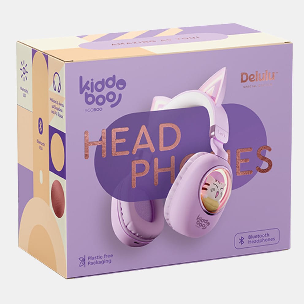 KIDDOBOO Delulu Bluetooth Headphones Lavender