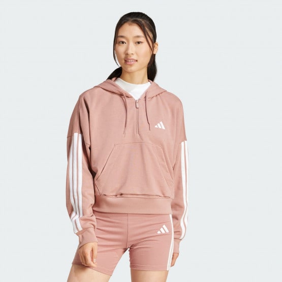 adidas sportswear Essentials 3-Stripes French Terry Quarter-Zip Hood