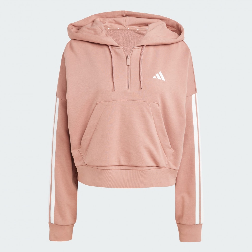 adidas sportswear Essentials 3-Stripes French Terry Quarter-Zip Hood