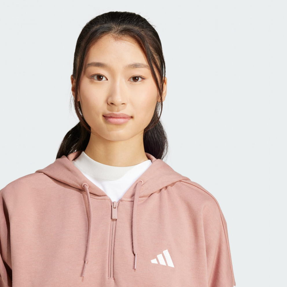 adidas sportswear Essentials 3-Stripes French Terry Quarter-Zip Hood
