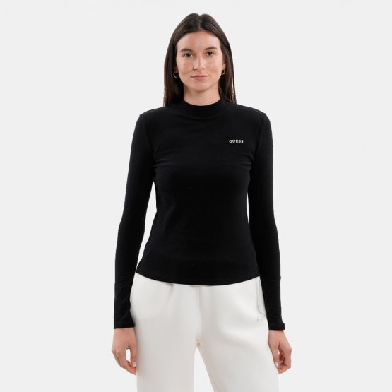 Guess Midge Ls High Neck T Μπλουζα Γυναικειο