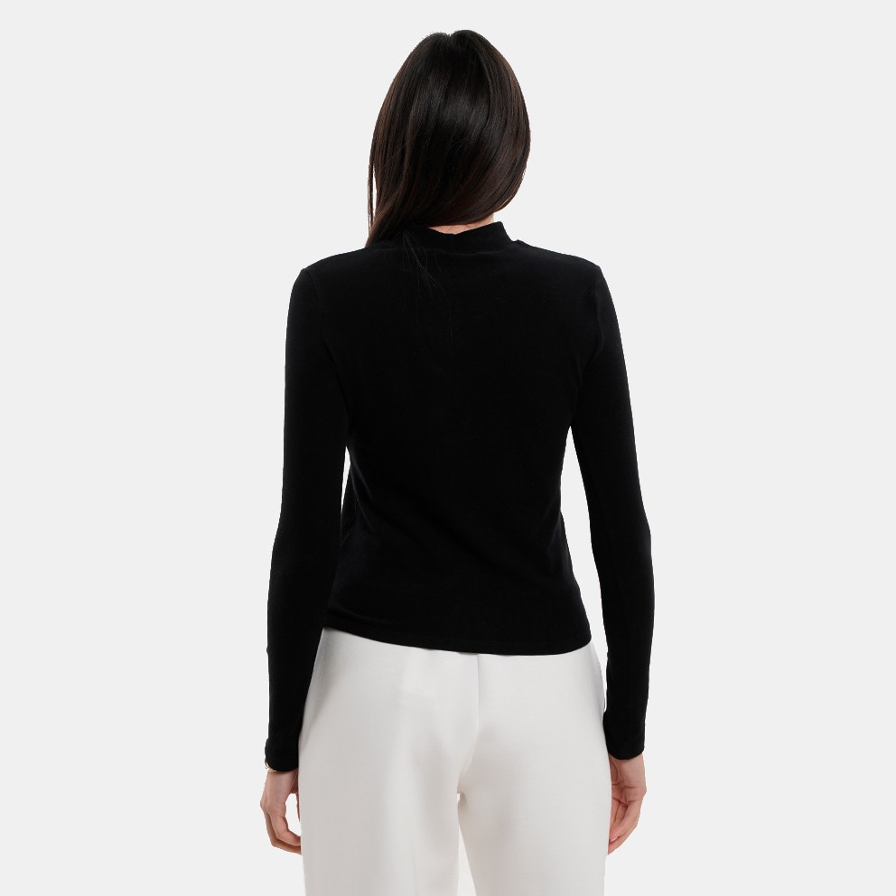 Guess Midge Ls High Neck T Μπλουζα Γυναικειο