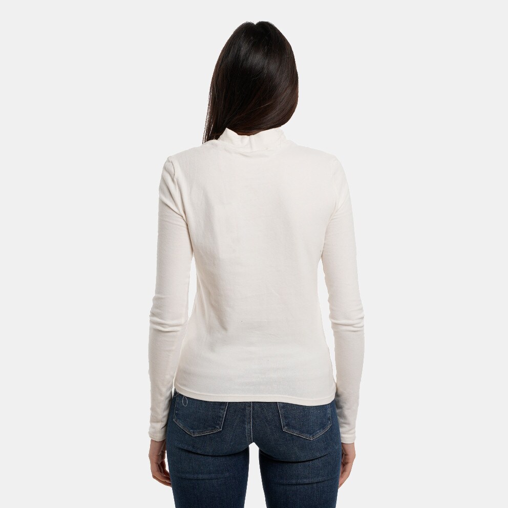 Guess Midge Ls High Neck T Μπλουζα Γυναικειο