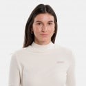 Guess Midge Ls High Neck T Μπλουζα Γυναικειο