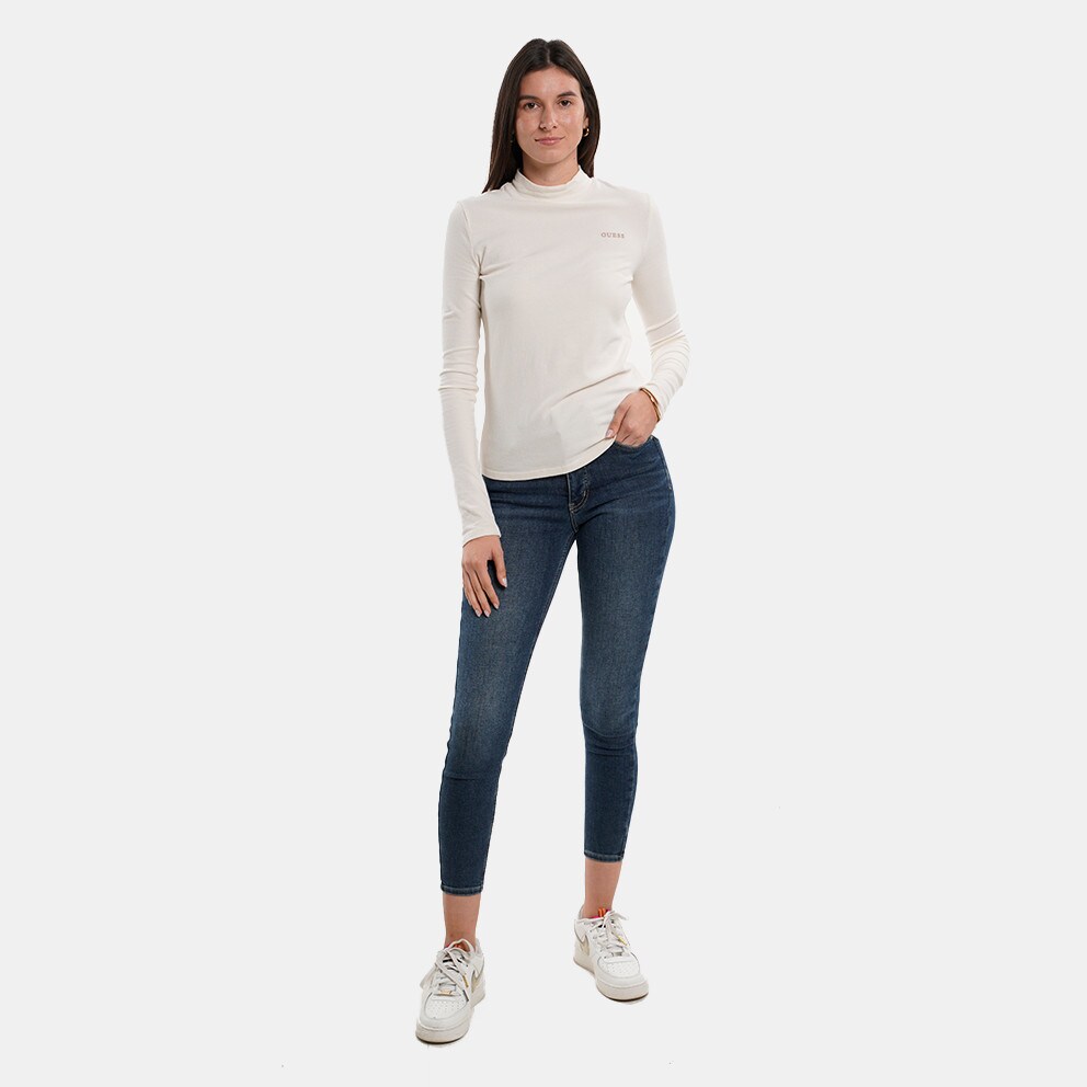 Guess Midge Ls High Neck T Μπλουζα Γυναικειο