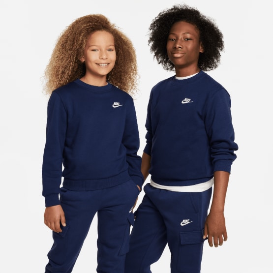 Nike K Nsw Club Flc Crew Ls Lbr Παιδικό Φούτερ