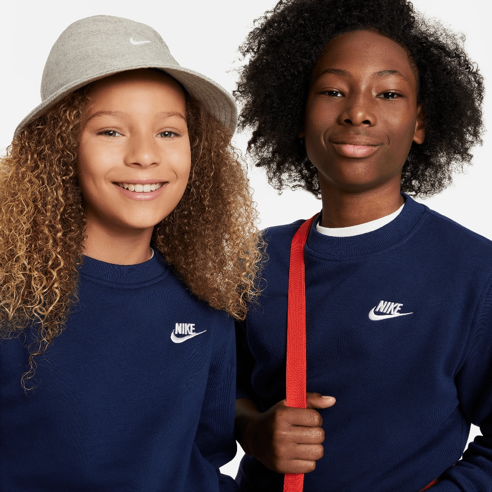 Nike K Nsw Club Flc Crew Ls Lbr Παιδικό Φούτερ