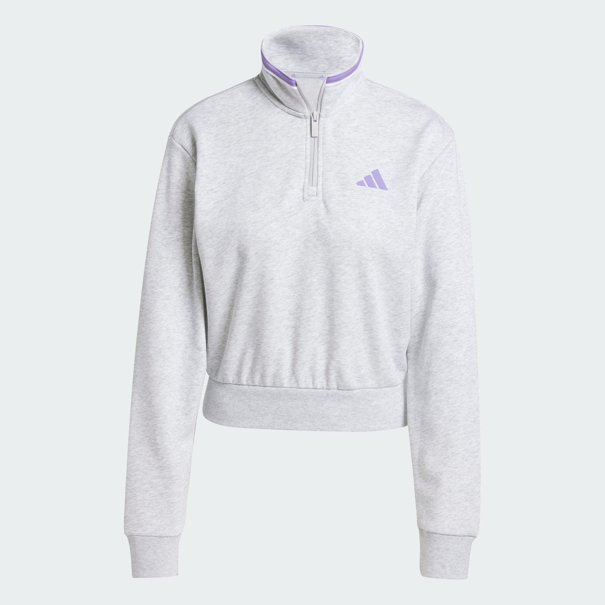  adidas sportswear Essentials Color Pop French Terry Crop Quarter-Zip (9000220675_19219) 2025