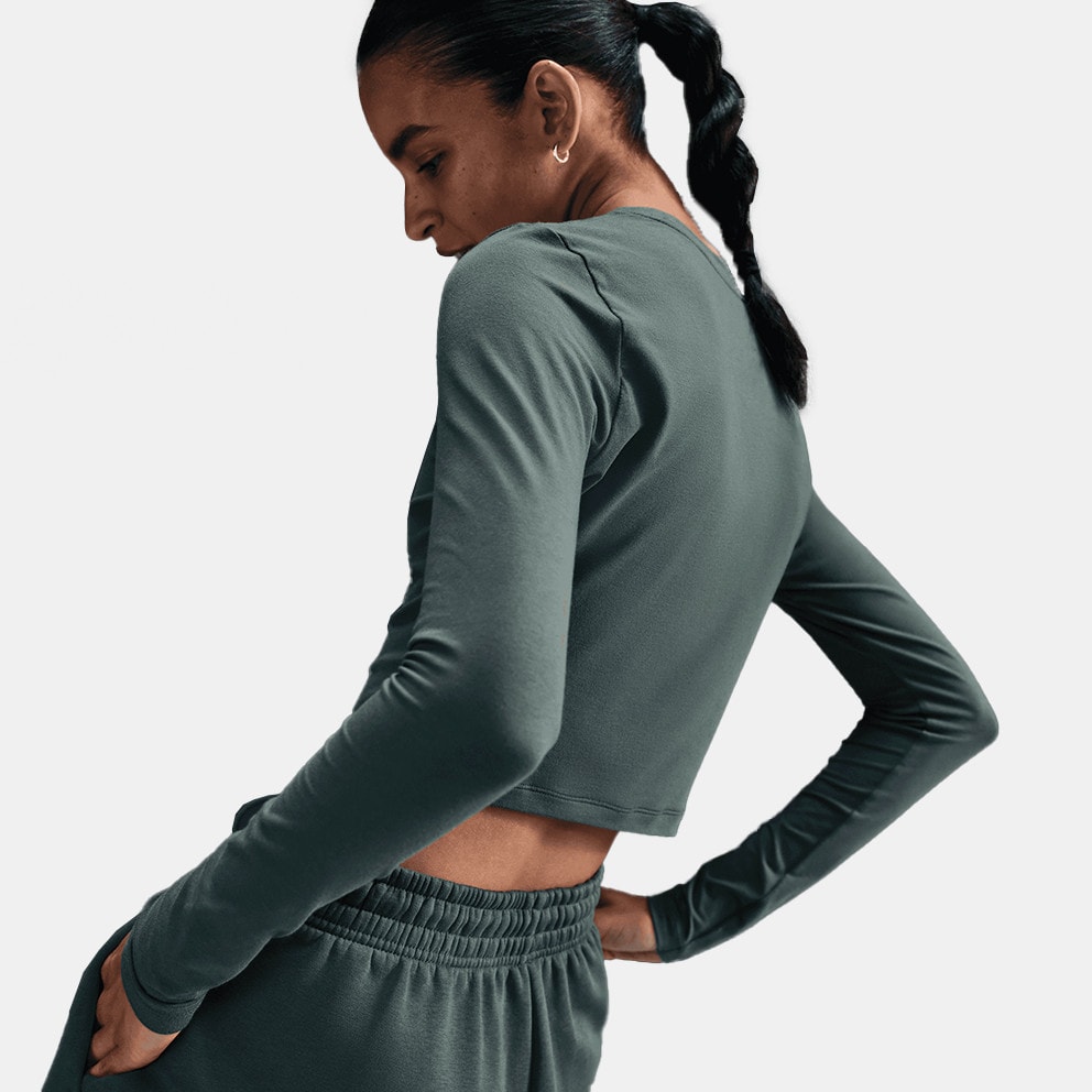 Nike Streetwear Γυναικεία Cropped Μπλούζα με Μακρύ Μανίκι