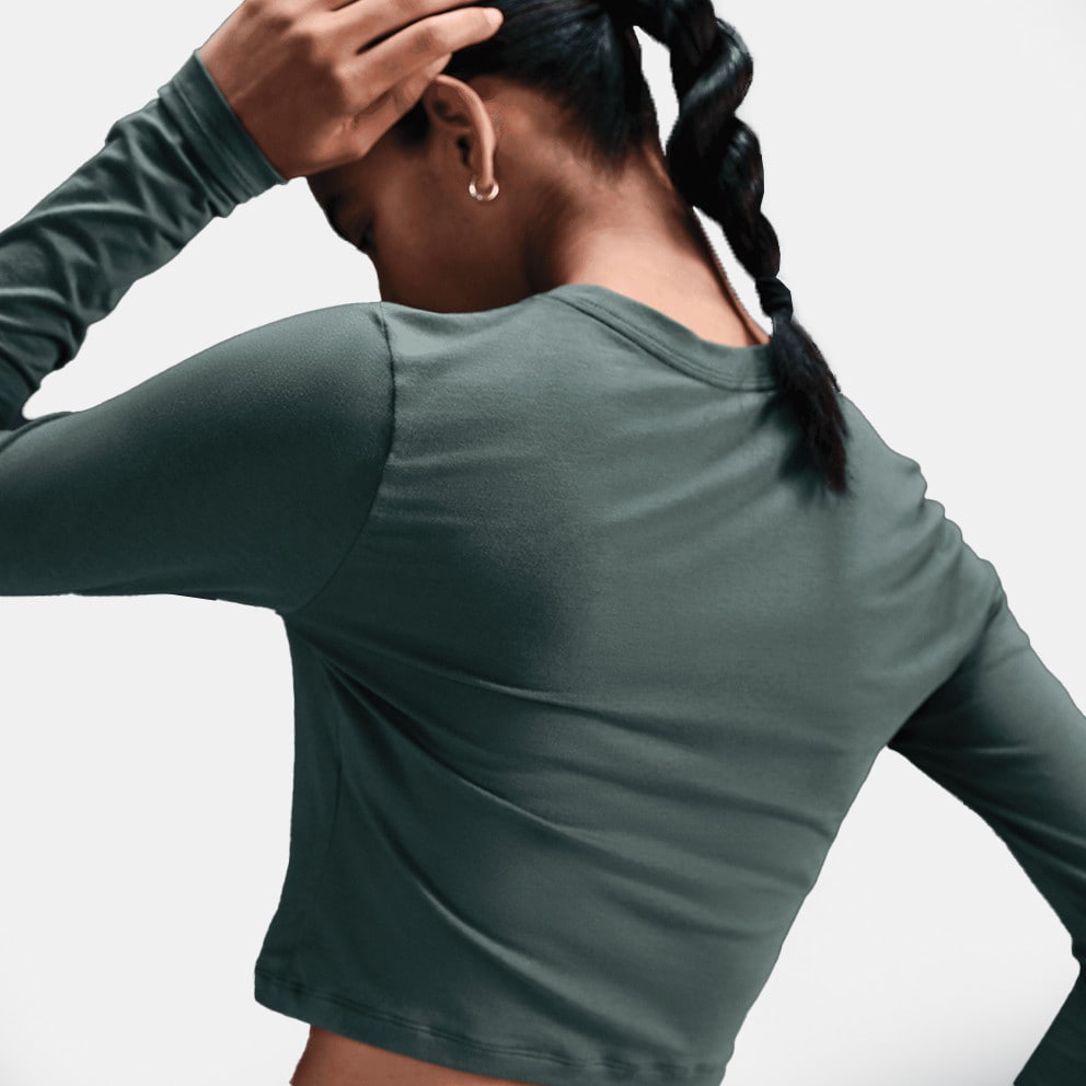 Nike Streetwear Γυναικεία Cropped Μπλούζα με Μακρύ Μανίκι