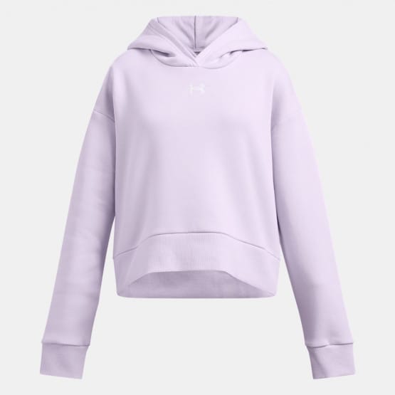 Under Armour Rival Παιδική Cropped Μπλούζα με  Κουκούλα
