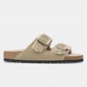 Birkenstock Leather Arizona Shearling Leve Taupe Women's Sandals