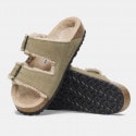 Birkenstock Leather Arizona Shearling Leve Taupe Women's Sandals