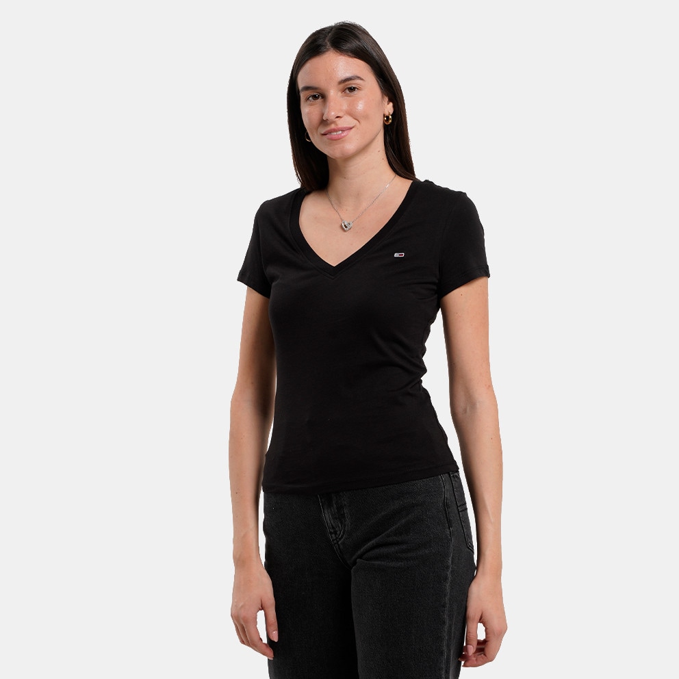 Tommy Jeans V-Neck Γυναικείο T-Shirt (9000211703_1469) 2025