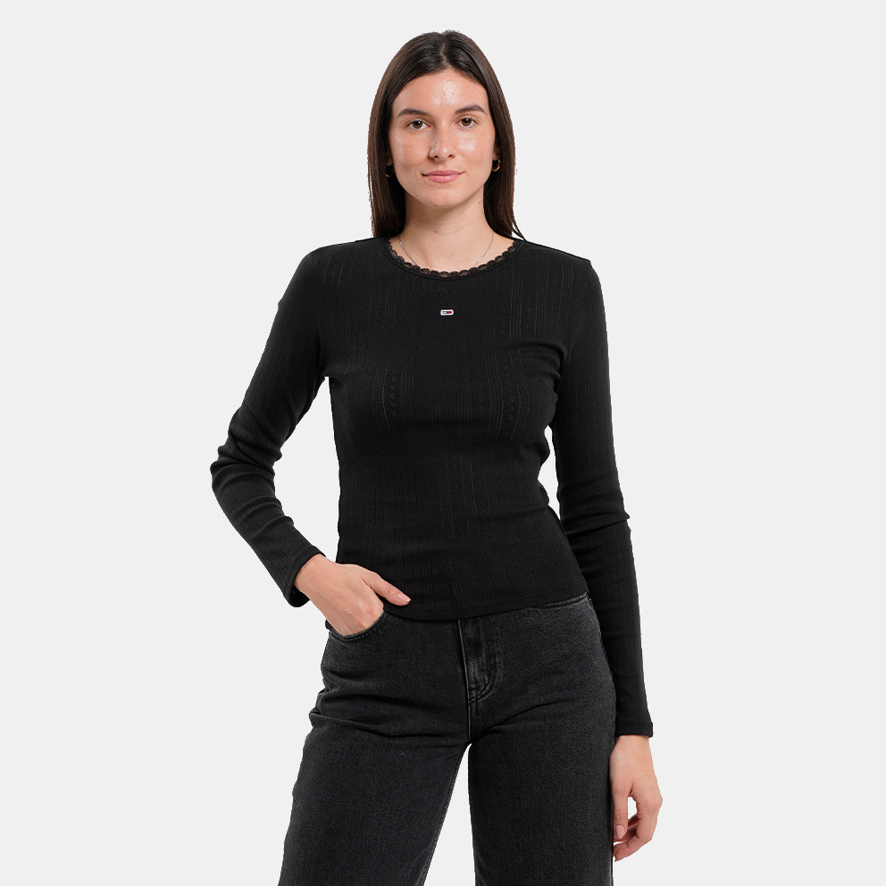  Tommy Jeans Slim Pointelle Γυναικεία Μακρυμάνικη Μπλούζα (9000211727_1469) 2025