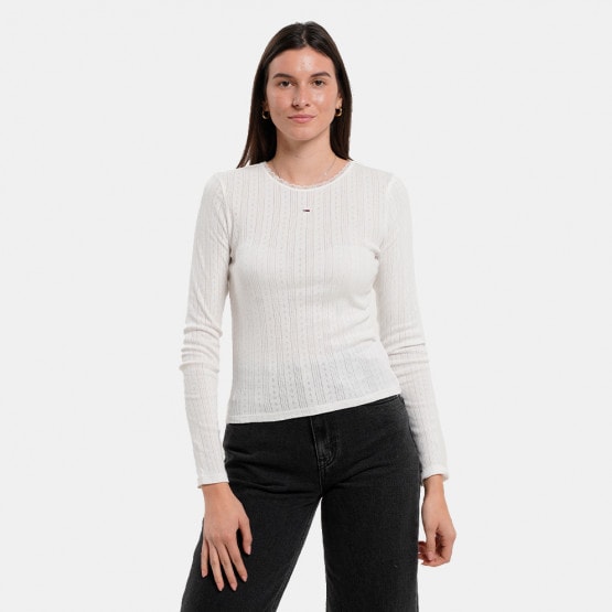 Tommy Jeans Slim Pointelle Women's Longsleeve Shirt