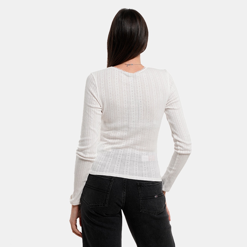 Tommy Jeans Slim Pointelle Γυναικεία Μακρυμάνικη Μπλούζα