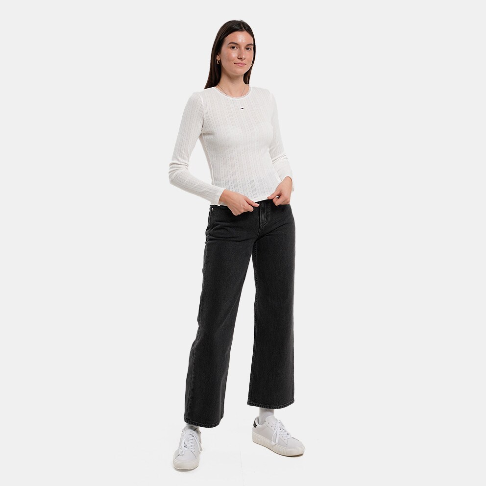 Tommy Jeans Slim Pointelle Γυναικεία Μακρυμάνικη Μπλούζα