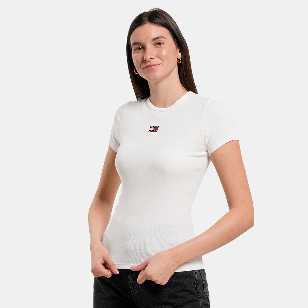  Tommy Jeans Slim Badge Rib Γυναικείο T-Shirt (9000211746_6212) 2025