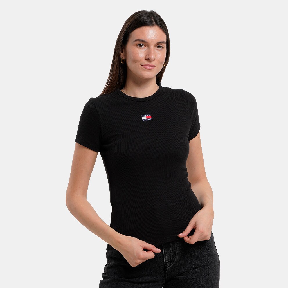  Tommy Jeans Slim Badge Rib Γυναικείο T-Shirt (9000211753_1469) 2025