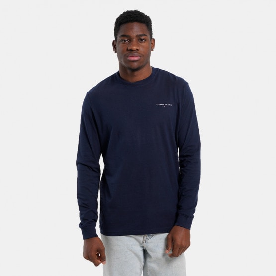 Tommy Jeans Slim Linear Chest Ανδρική Μπλούζα Μακρύ Μανίκι