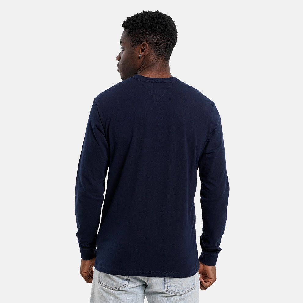 Tommy Jeans Slim Linear Chest Ανδρική Μπλούζα Μακρύ Μανίκι