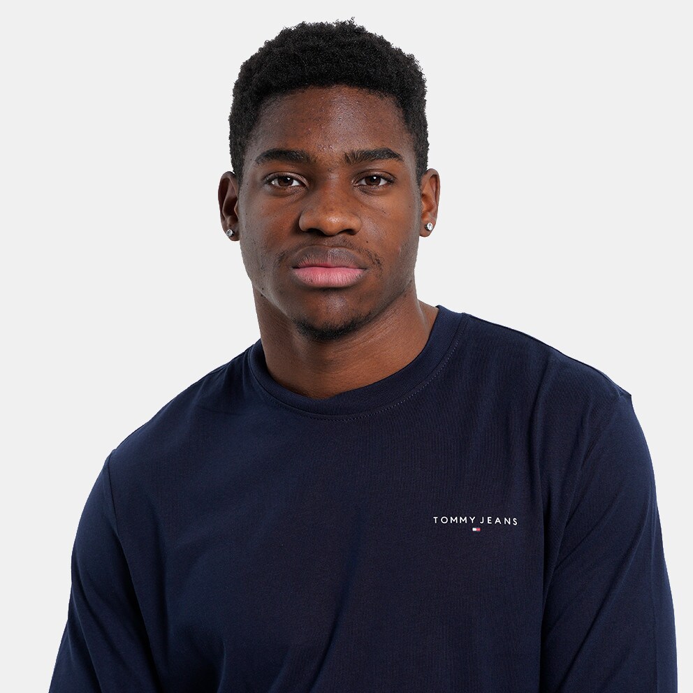 Tommy Jeans Slim Linear Chest Ανδρική Μπλούζα Μακρύ Μανίκι