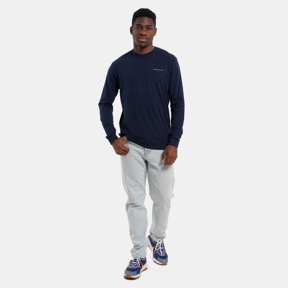 Tommy Jeans Slim Linear Chest Ανδρική Μπλούζα Μακρύ Μανίκι