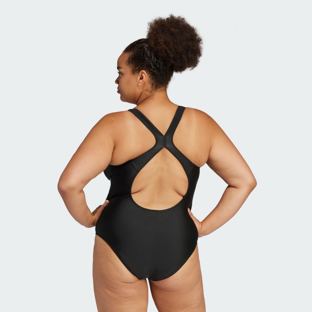 adidas 3-Stripes C-Back Swimsuit (Plus Size)