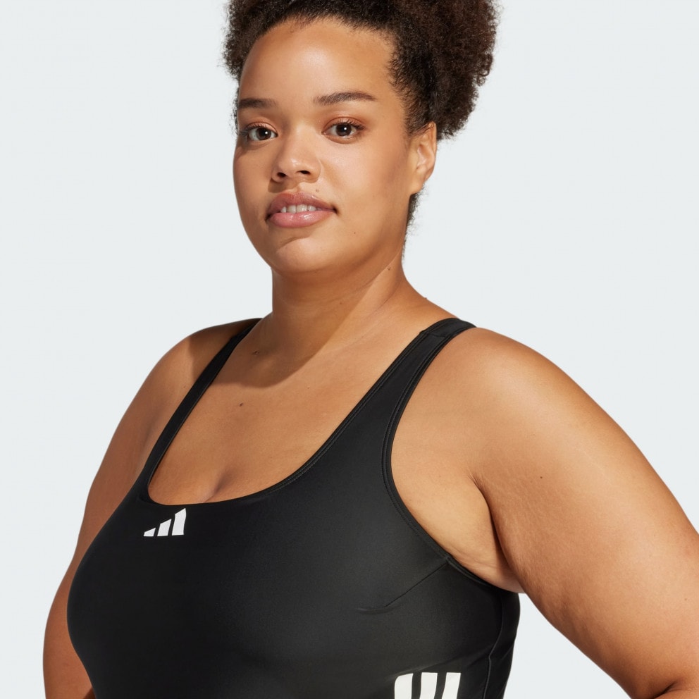 adidas 3-Stripes C-Back Swimsuit (Plus Size)