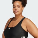 adidas 3-Stripes C-Back Swimsuit (Plus Size)