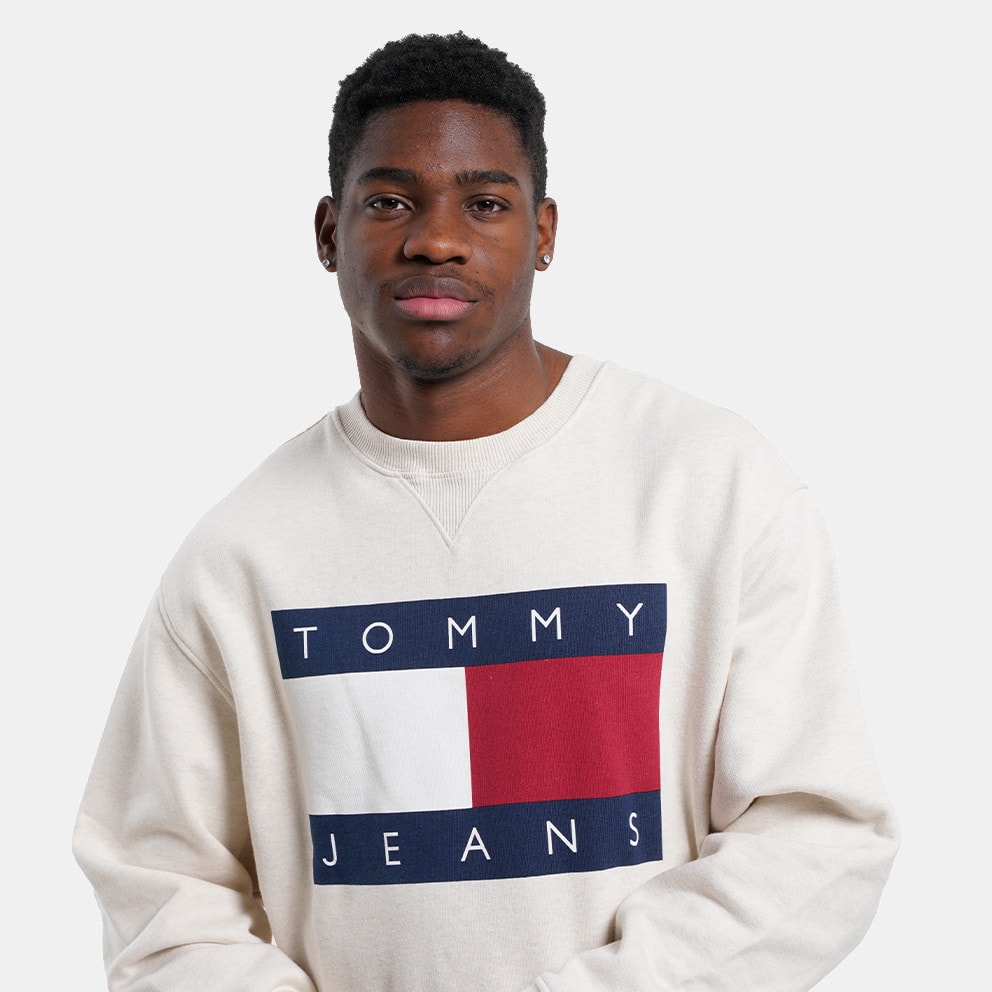 Tommy Jeans Melange Flag Crew Ανδρικό Φούτερ