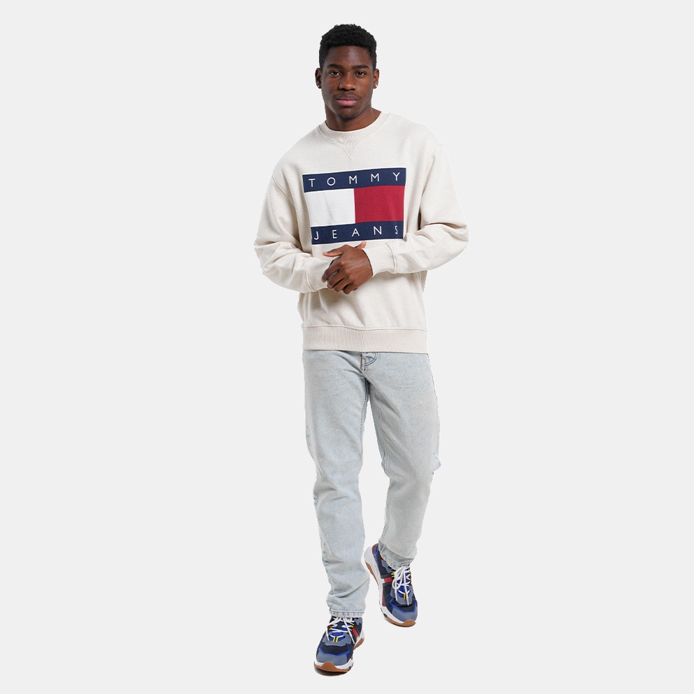 Tommy Jeans Melange Flag Crew Ανδρικό Φούτερ