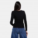 Tommy Jeans Slim Essential Rib V Neck Γυναικεία Μακρυμάνικη Μπλούζα