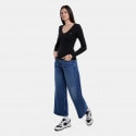Tommy Jeans Slim Essential Rib V Neck Γυναικεία Μακρυμάνικη Μπλούζα
