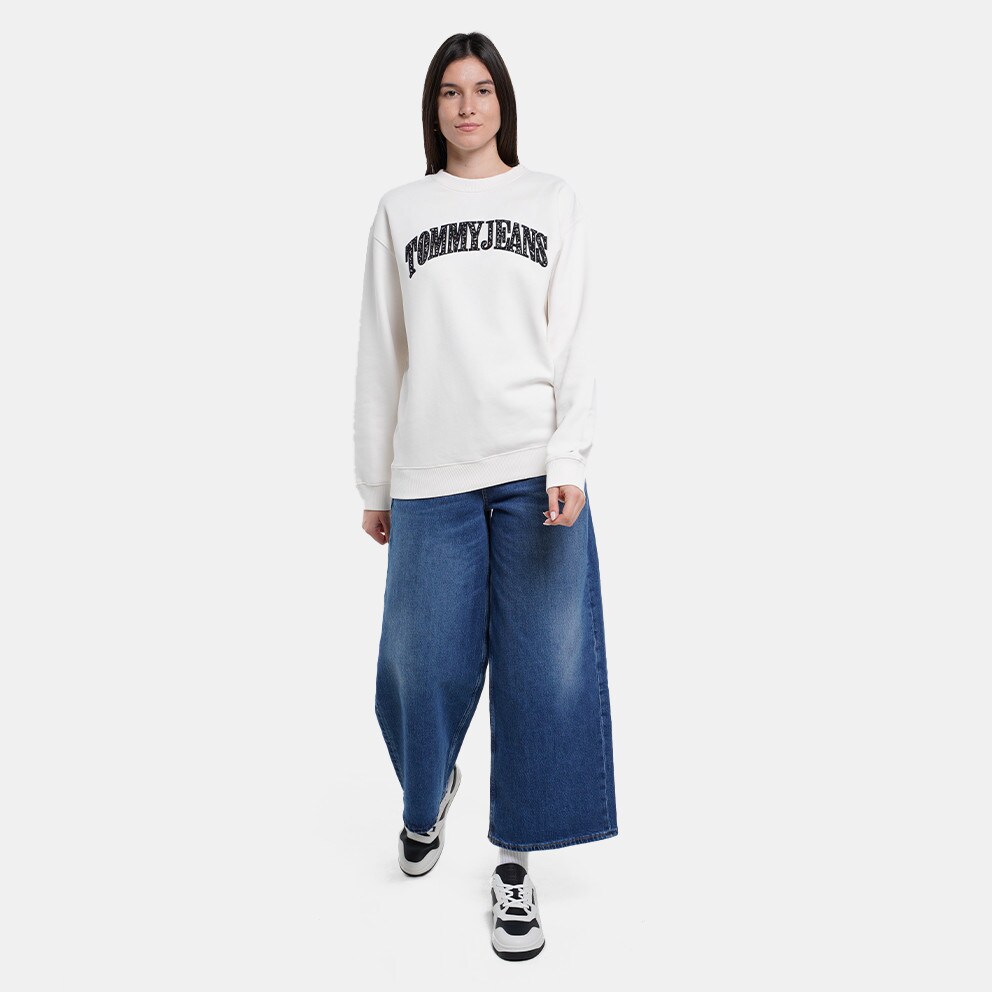 Tommy Jeans Floral Varsity Crew Γυναικείο Φούτερ