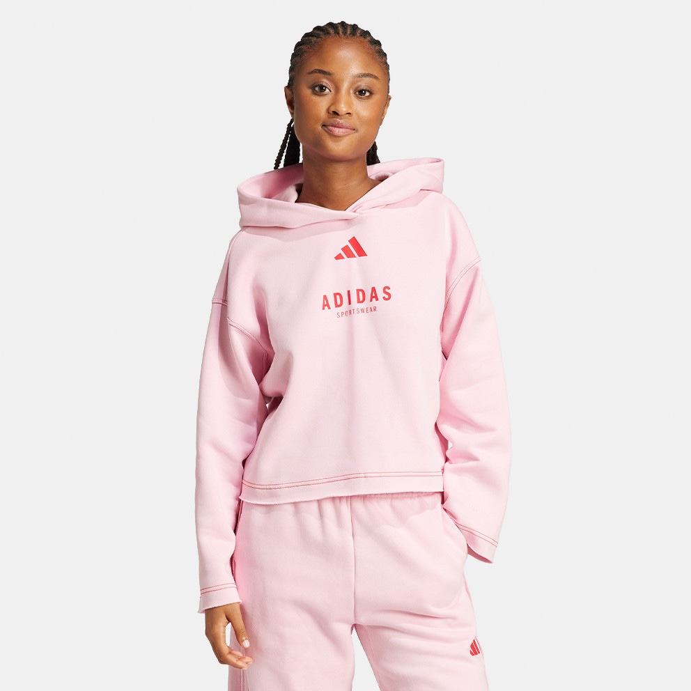 adidas Sportswear All SZN Γυναικεία Μπλούζα με Κουκούλα