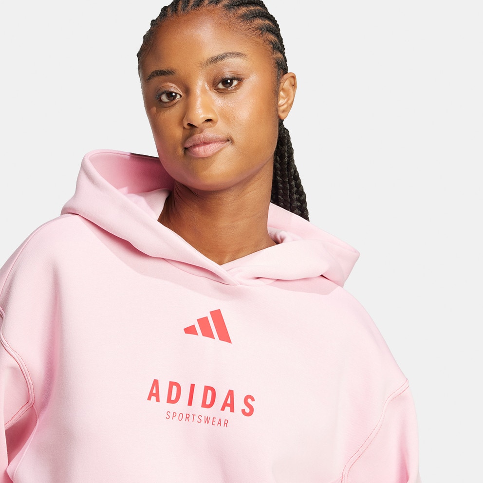 adidas Sportswear All SZN Γυναικεία Μπλούζα με Κουκούλα
