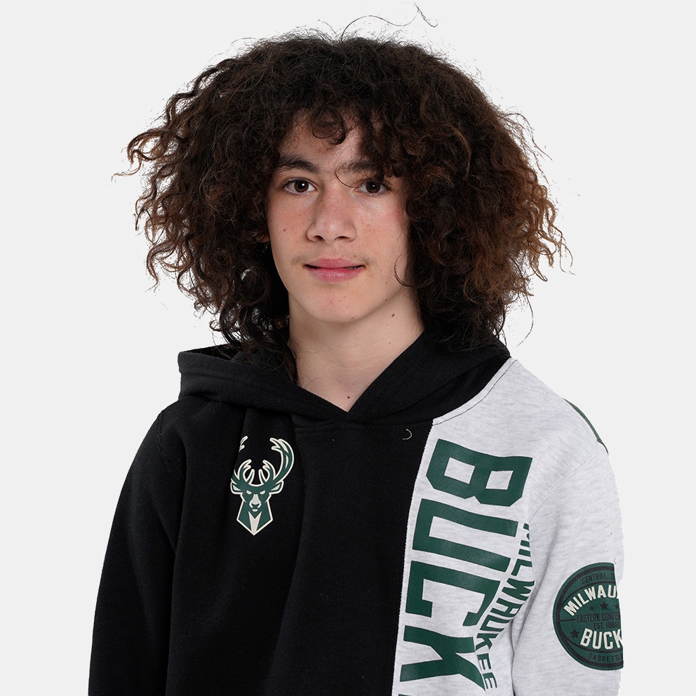 Nike NBA Splash Milwaukee Bucks Παιδική Μπλούζα με Κουκούλα