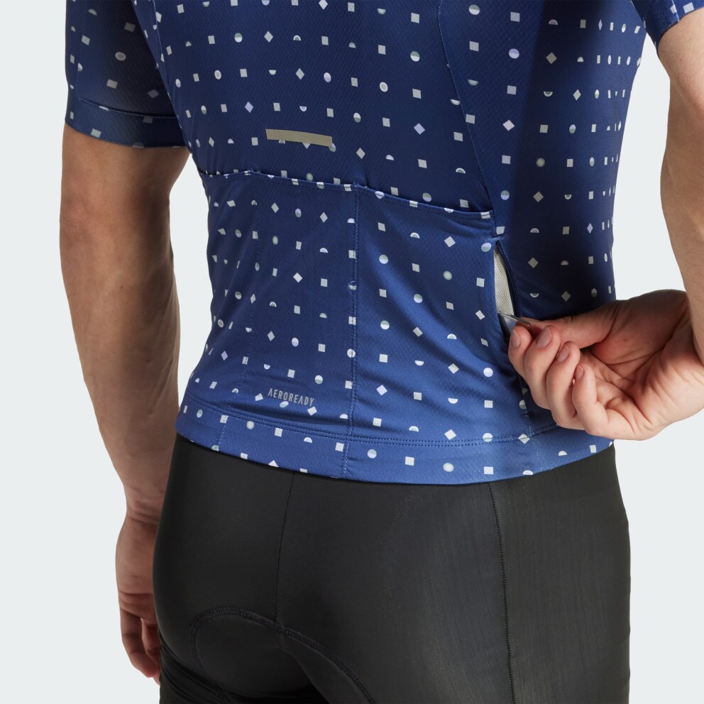 adidas Tempo 3-Stripes Sunshine Mosaic Cycling Jersey