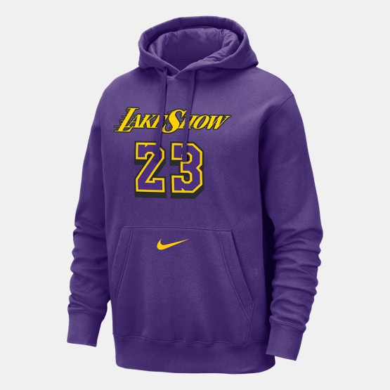 Nike Los Angeles Lakers Club Ανδρική Μπλούζα με Κουκούλα