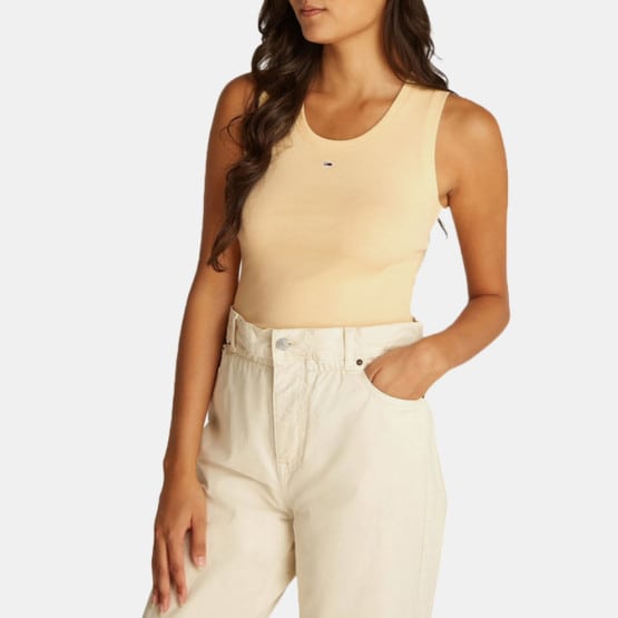 Tommy Jeans Essential Rib Γυναικείο Αμάνικο T-Shirt