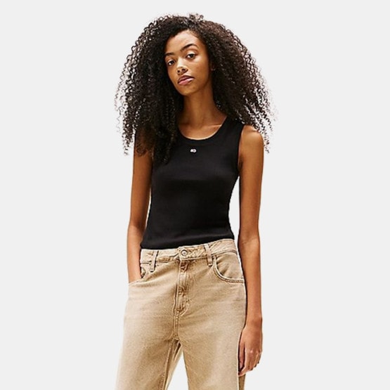 Tommy Jeans Essential Rib Γυναικείο Αμάνικο T-Shirt