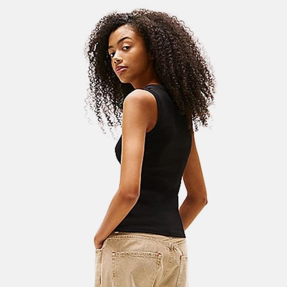 Tommy Jeans Essential Rib Γυναικείο Αμάνικο T-Shirt