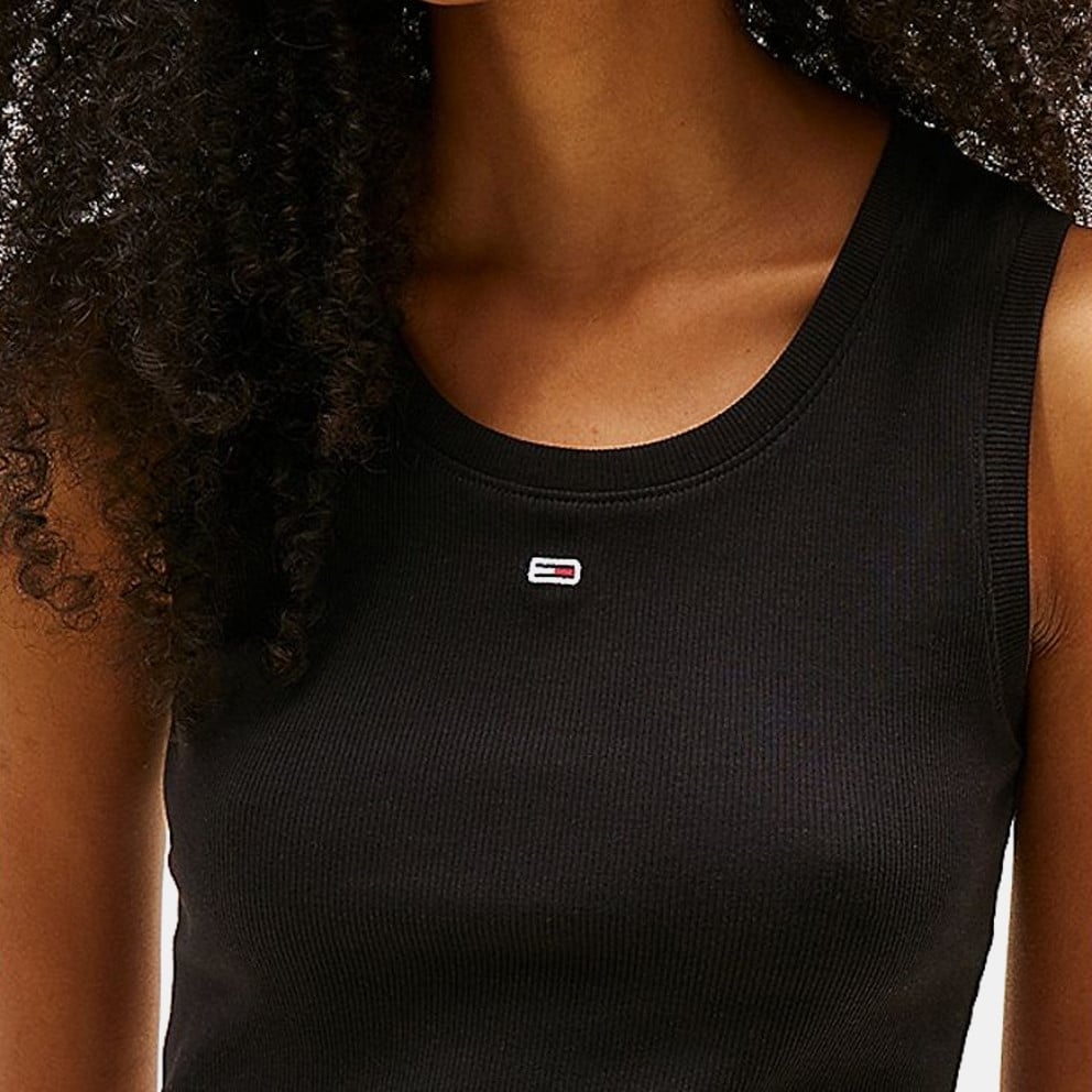 Tommy Jeans Essential Rib Γυναικείο Αμάνικο T-Shirt