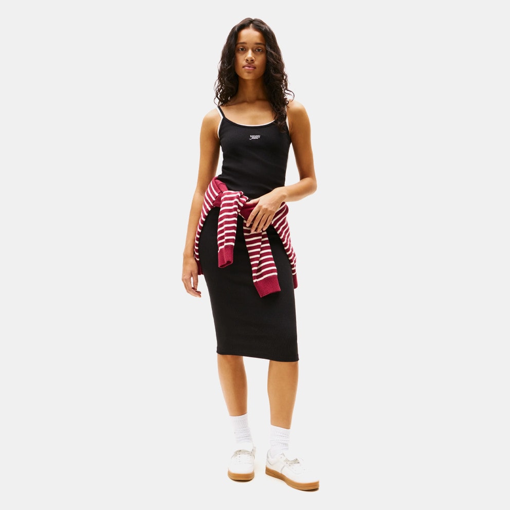 Tommy Jeans Script Strap Midi Γυναικείο Φόρεμα