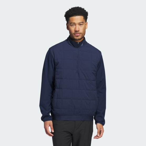 adidas Ultimate365 Quilted DWR 1/4 Zip Golf Pullover - Navy adidas Ultimate365 Quilted DWR 1/4 Zip Golf Pullover - Navy
