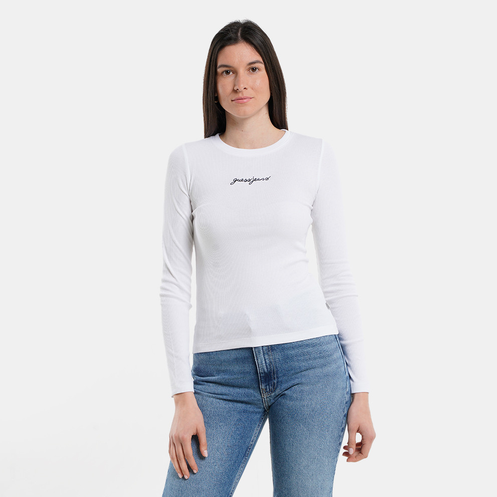  Guess Gj Ls Cn Embro Slim Rib Tee Μπλουζα Γυναικει (9000222277_6231) 2025